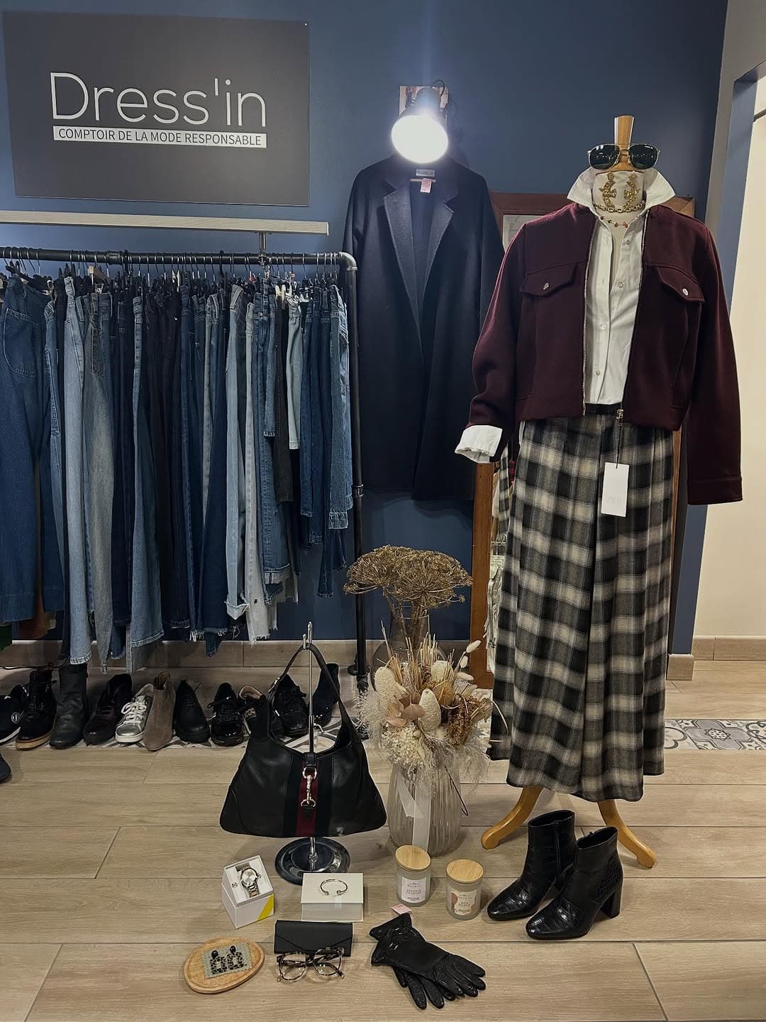 Jupe Ecossaise Zara Blouson Bordeaux