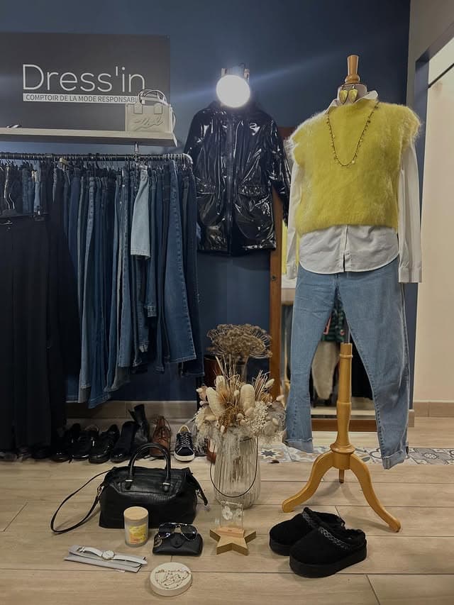 Pull Jaune Sans Manches Jean Mules Style Ugg